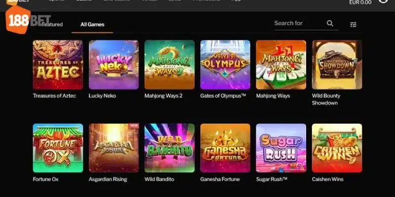 Sảnh nổ hũ nhà cái với nhiều tựa game thú vị